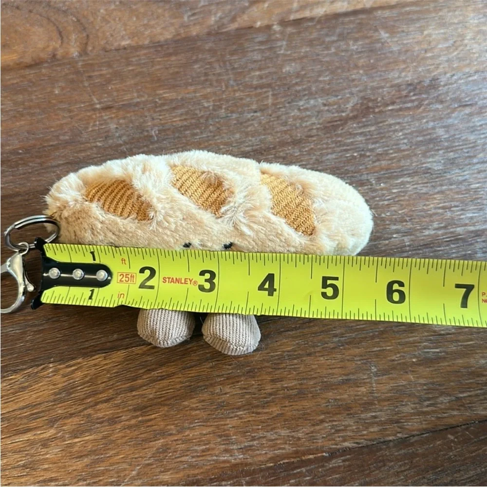 French Baguette Plush Keychain Cute Bread Charm Soft Kawaii Bag Pendant Gift